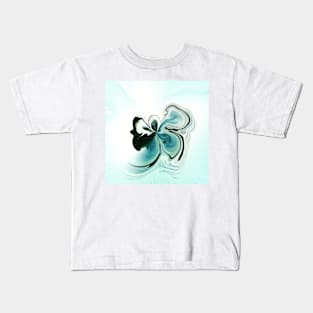 Blue butterfly flower Kids T-Shirt